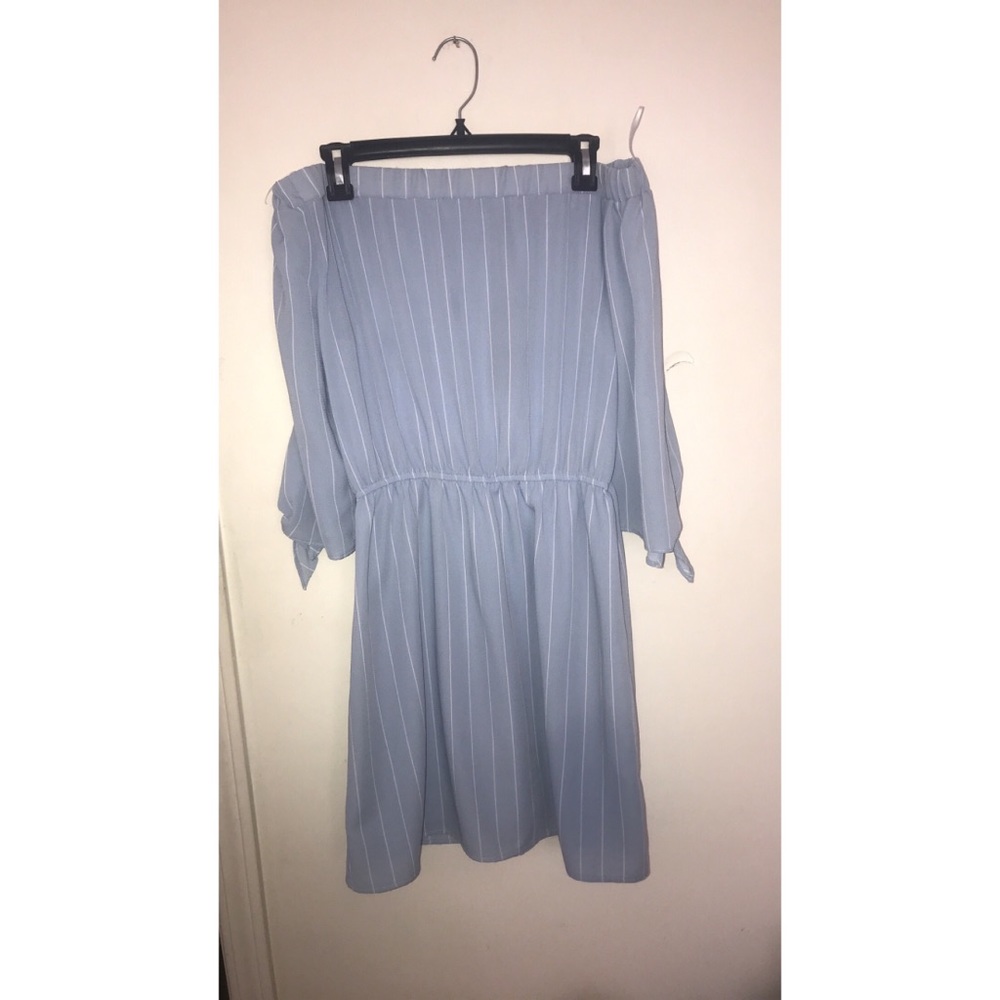 Striped off the shoulder dress
